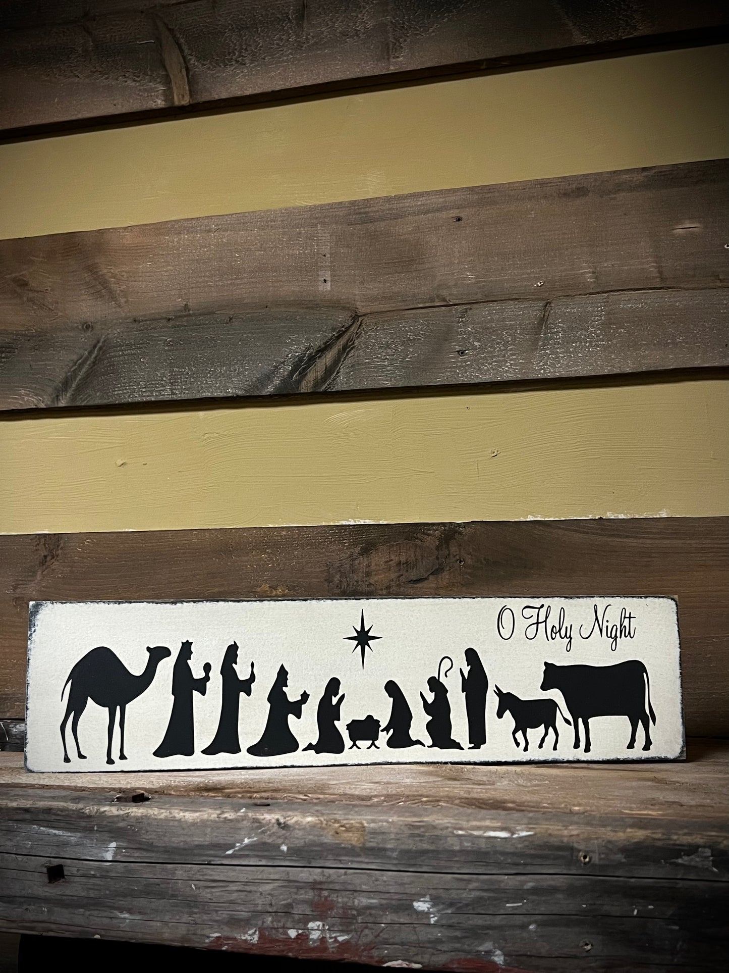 Shelf Sitter, 4.5"x 18", NATIVITY