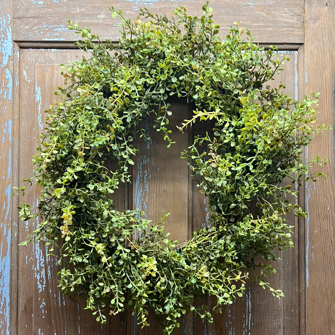 Wreath, 20”, Baby's Grass, NEW GREEN