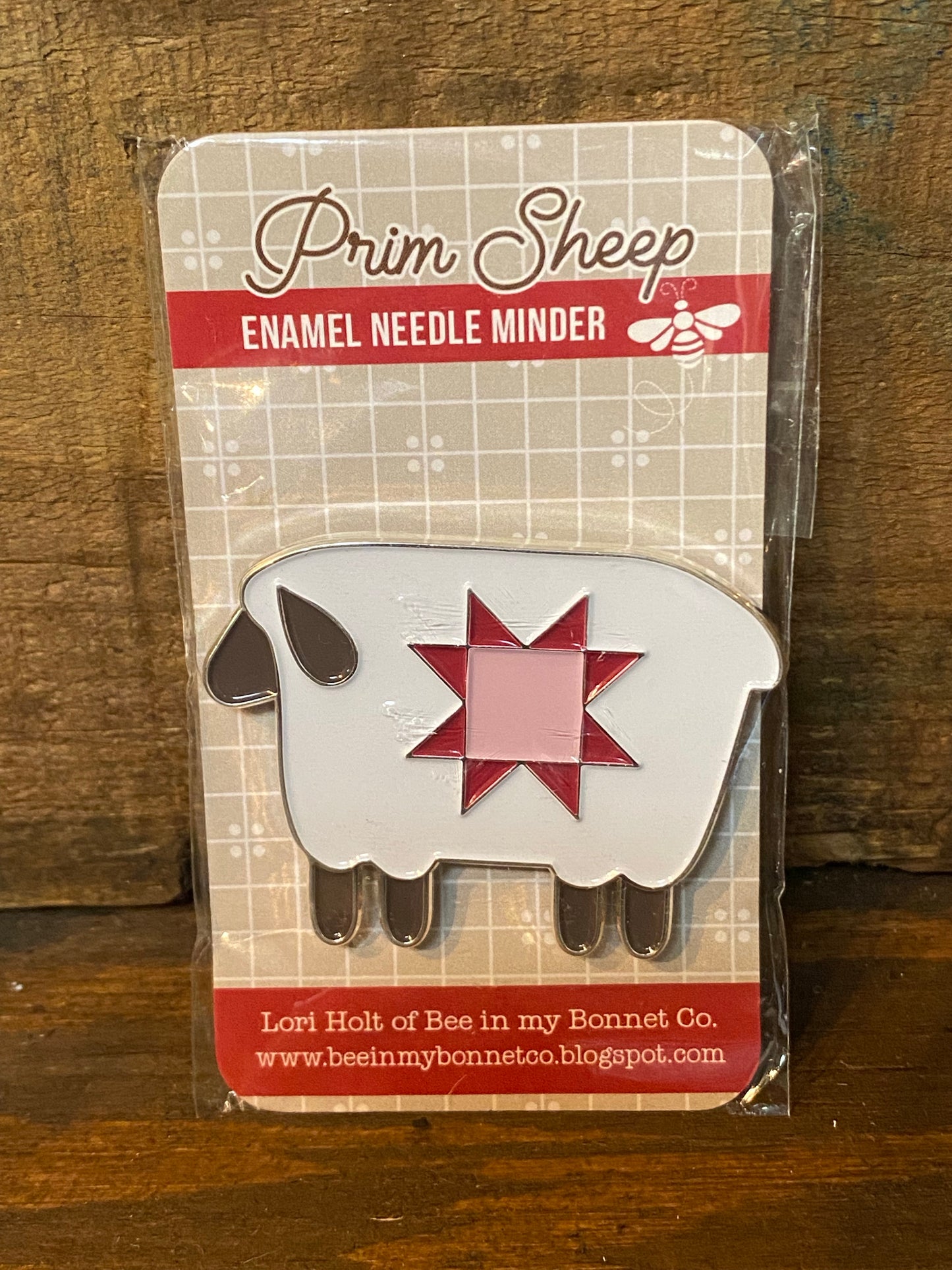 Prim Sheep, Enamel Needle Minder