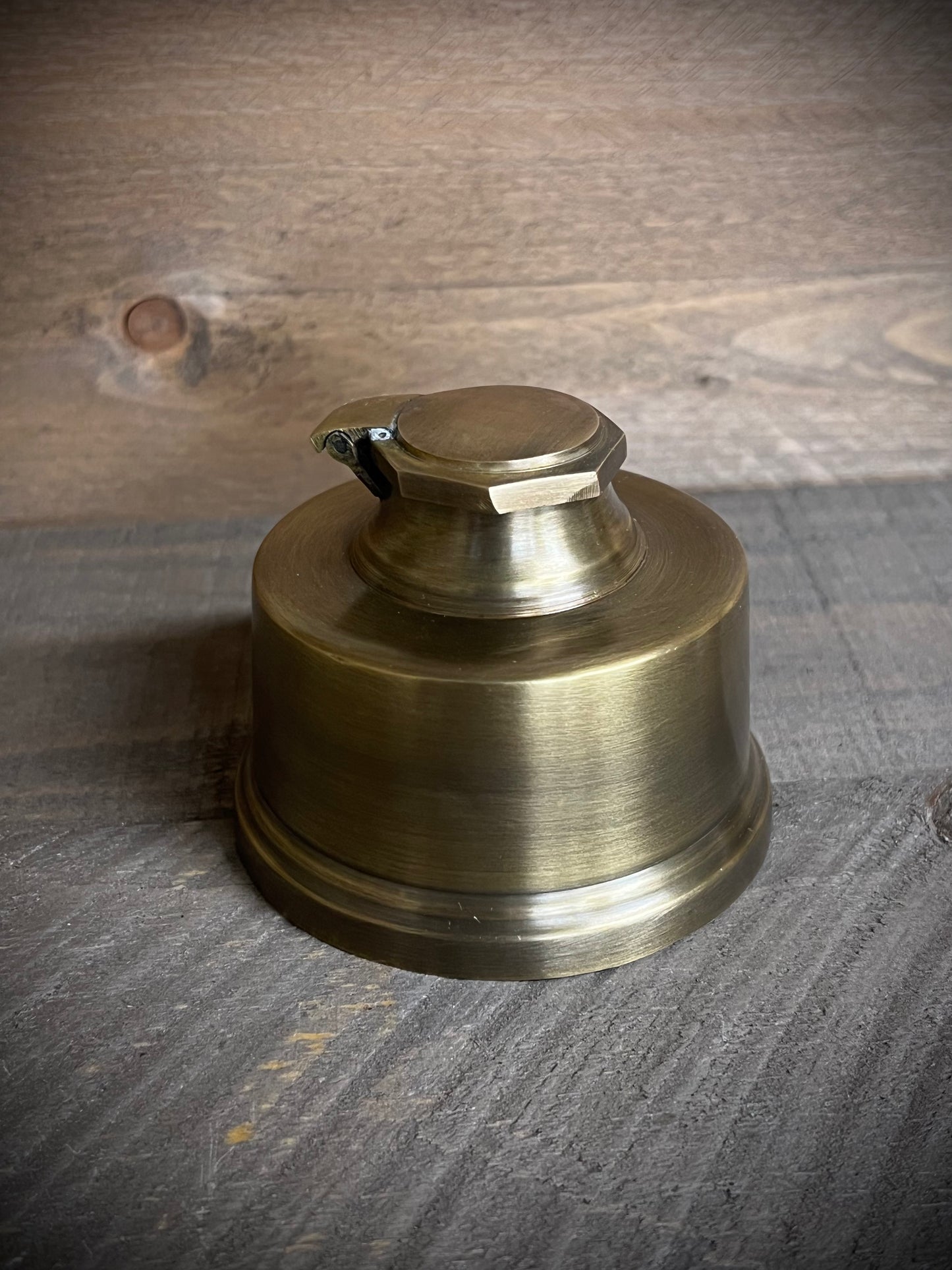 Inkwell, 3.25", ANTIQUE BRASS