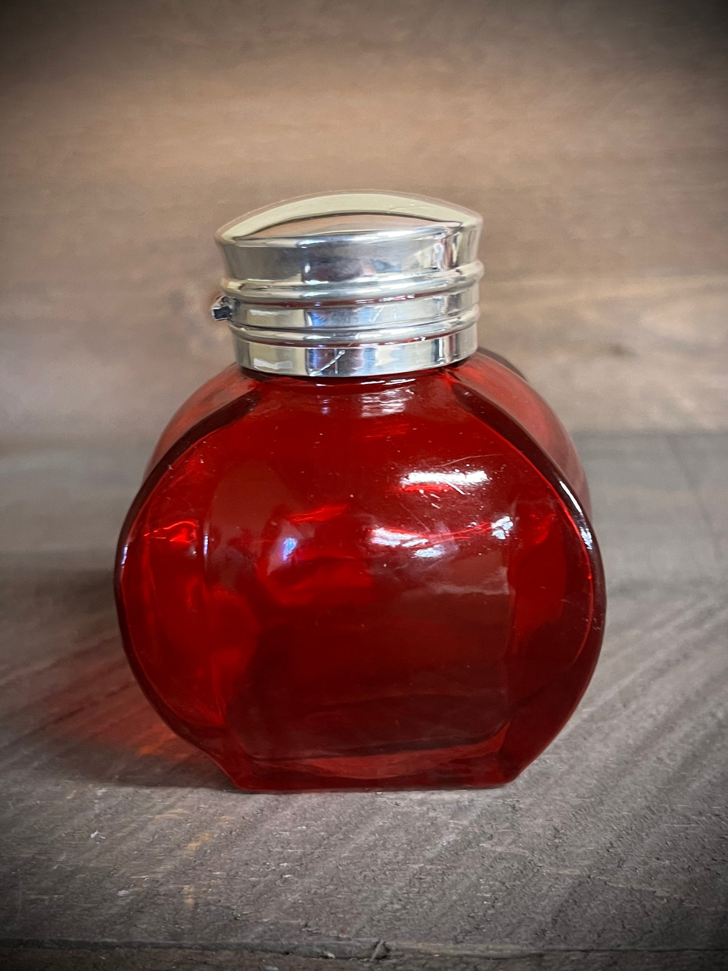 Inkwell, 3", Square Bubble, RED