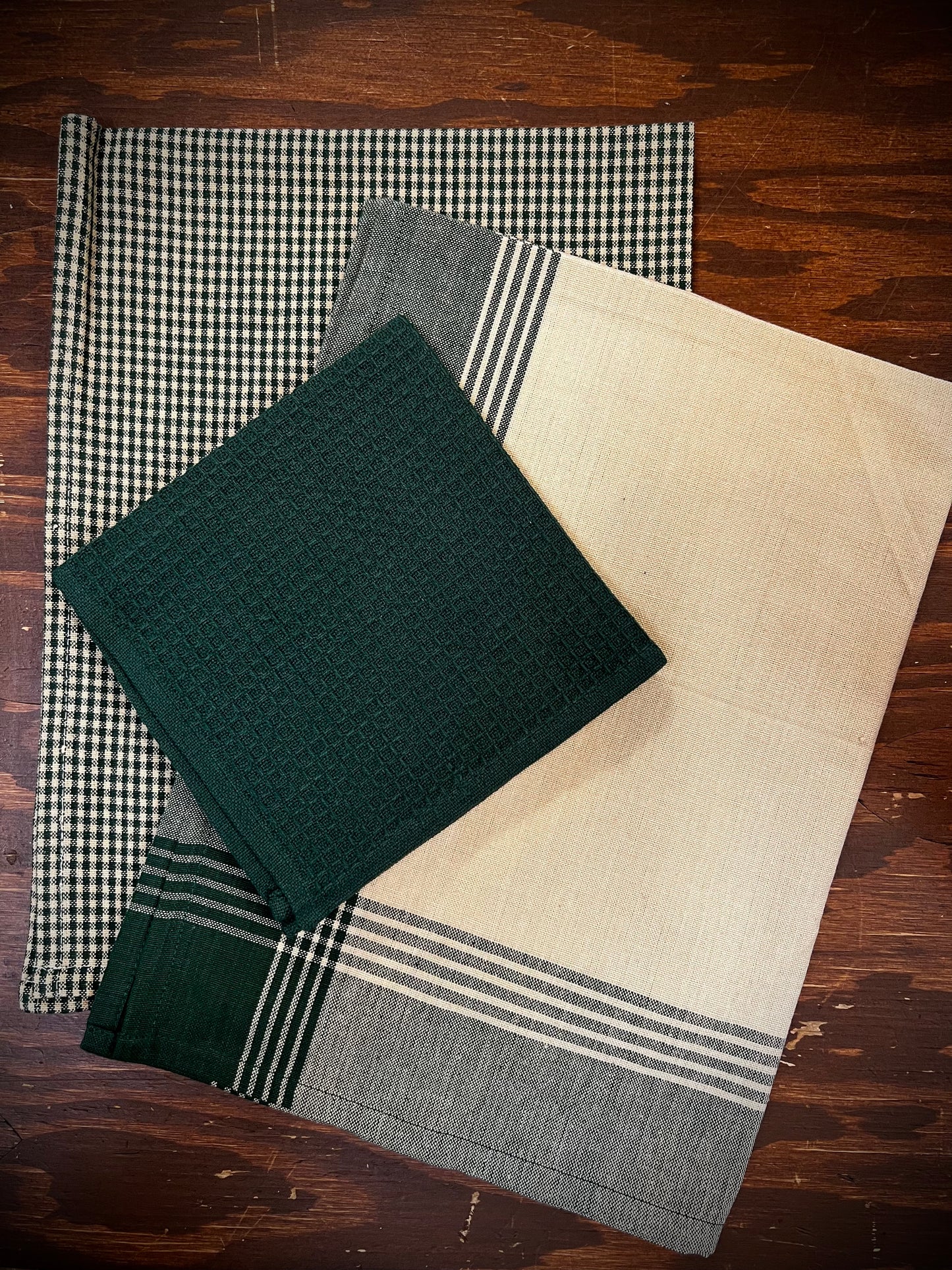 Waffle Weave Dishcloth, GREEN
