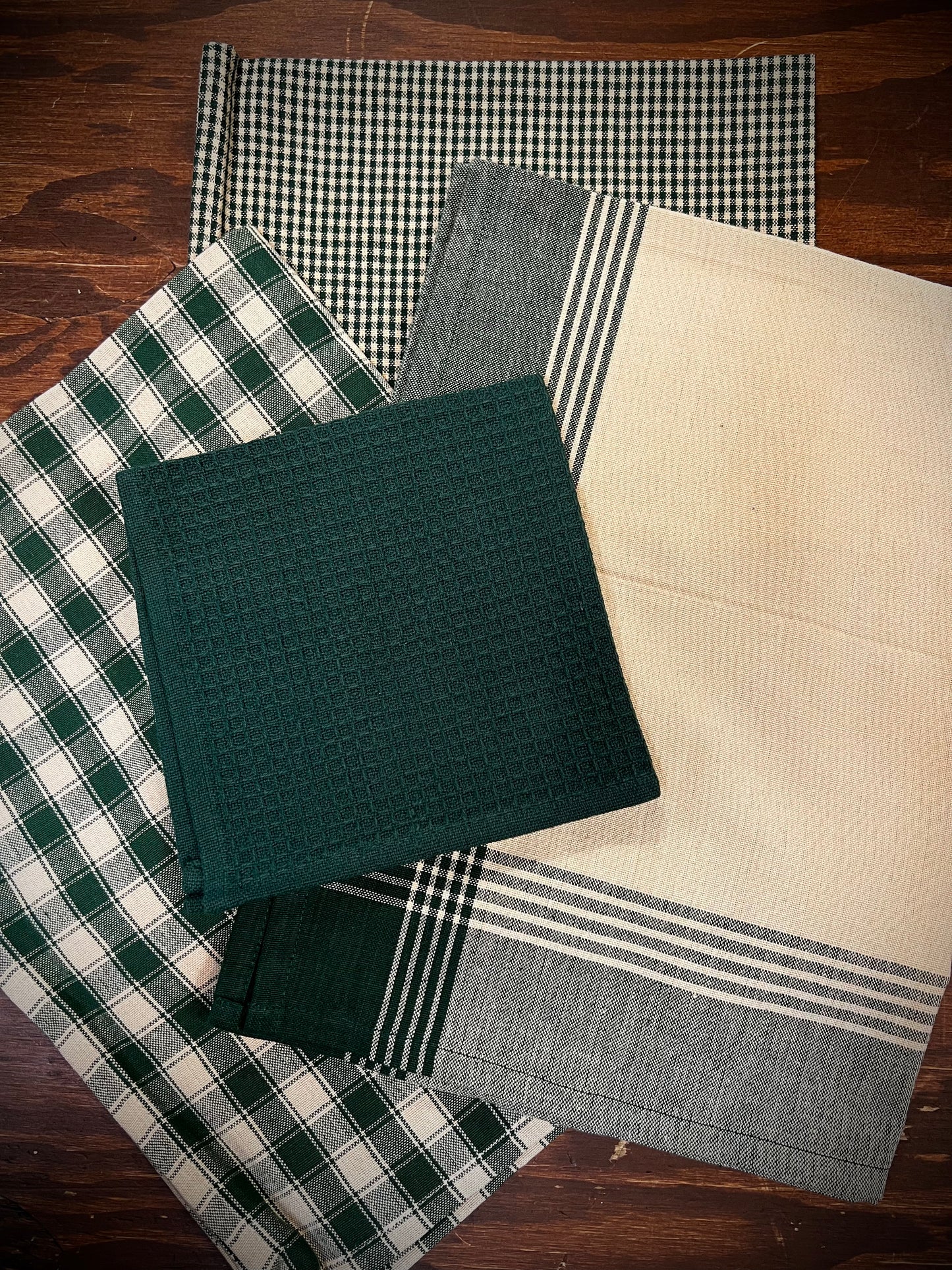 Tea Towel, McLeod Stripe, GREEN/TEA DYE