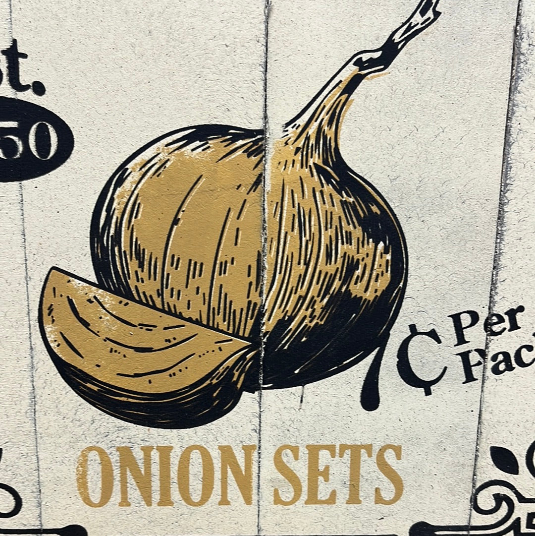 Pallet Sign, 12" x 16", ONION SET