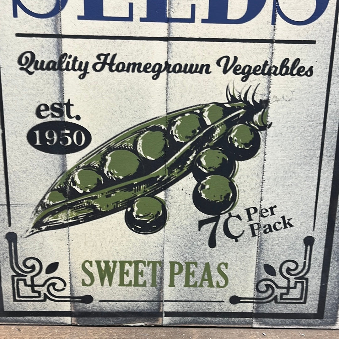 Pallet Sign, 12" x 16", SWEET PEAS