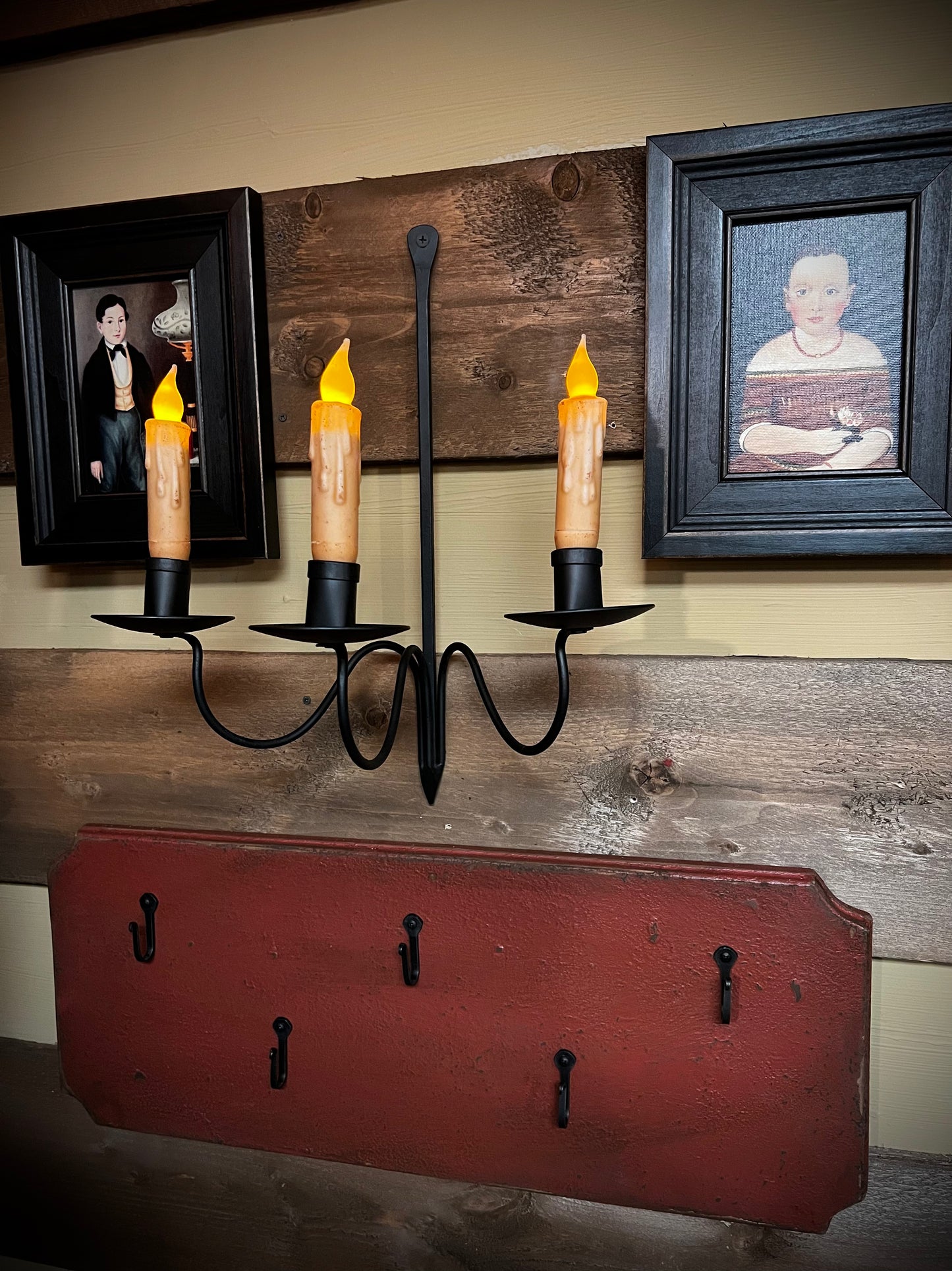 Candle Holder, 15", Hanging, WROUGHT IRON