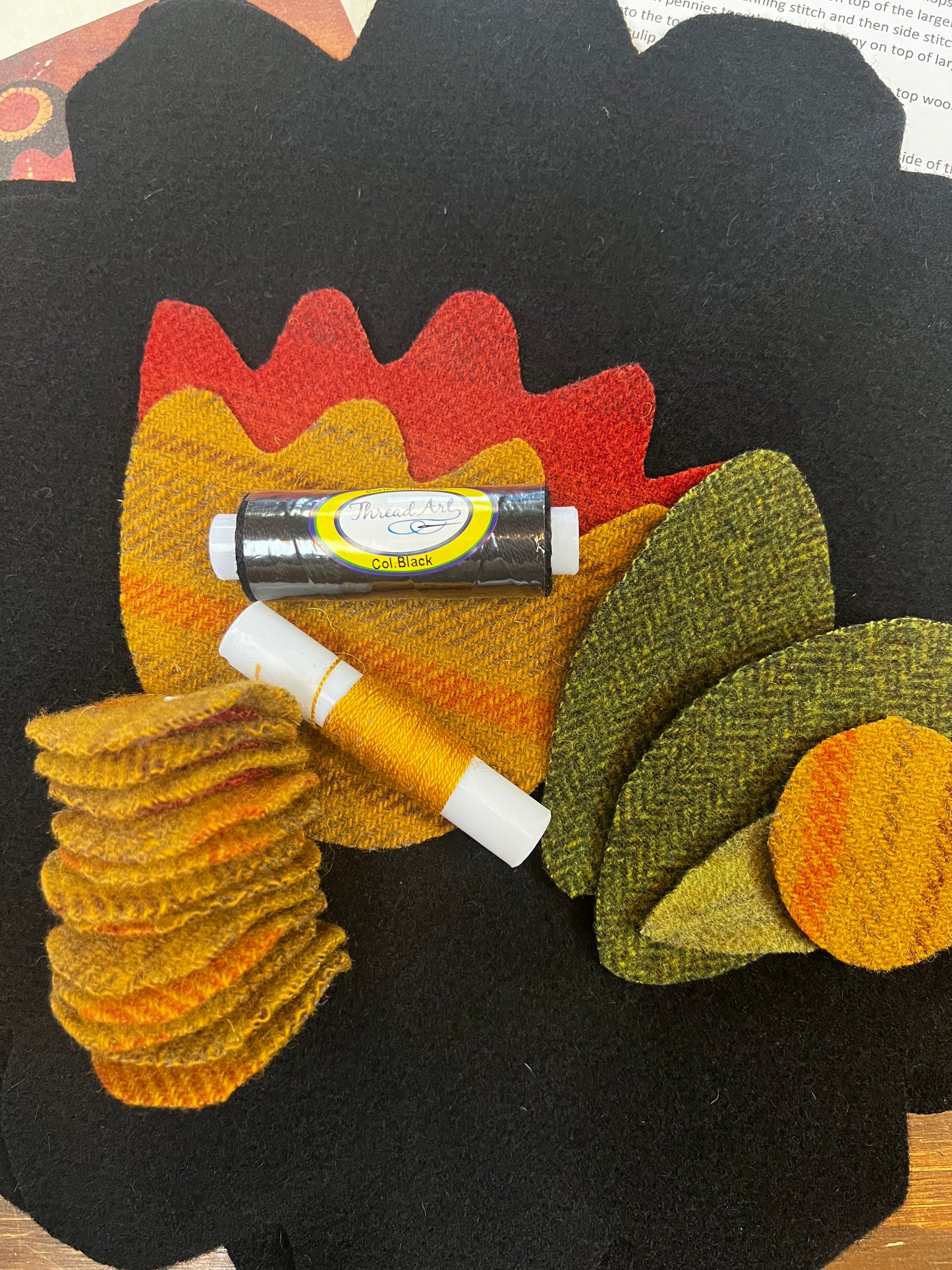 Applique Kit, TULIP CANDLE MAT