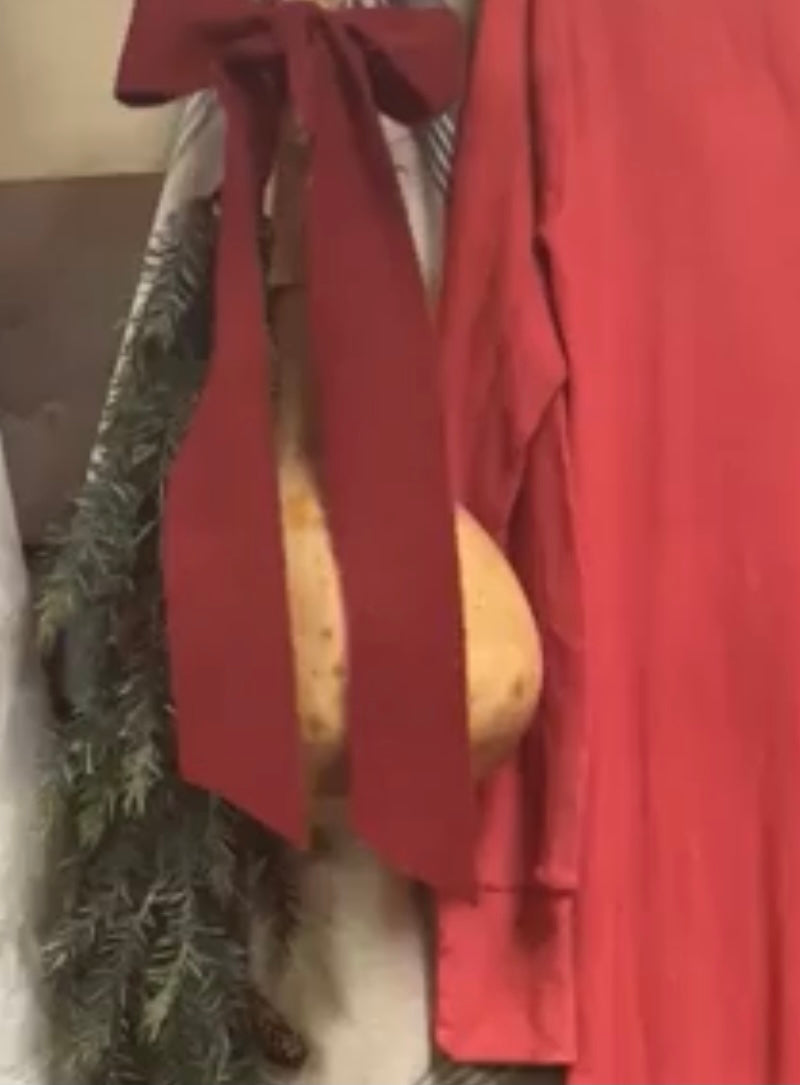 Gourd, Greens and Wool Bow