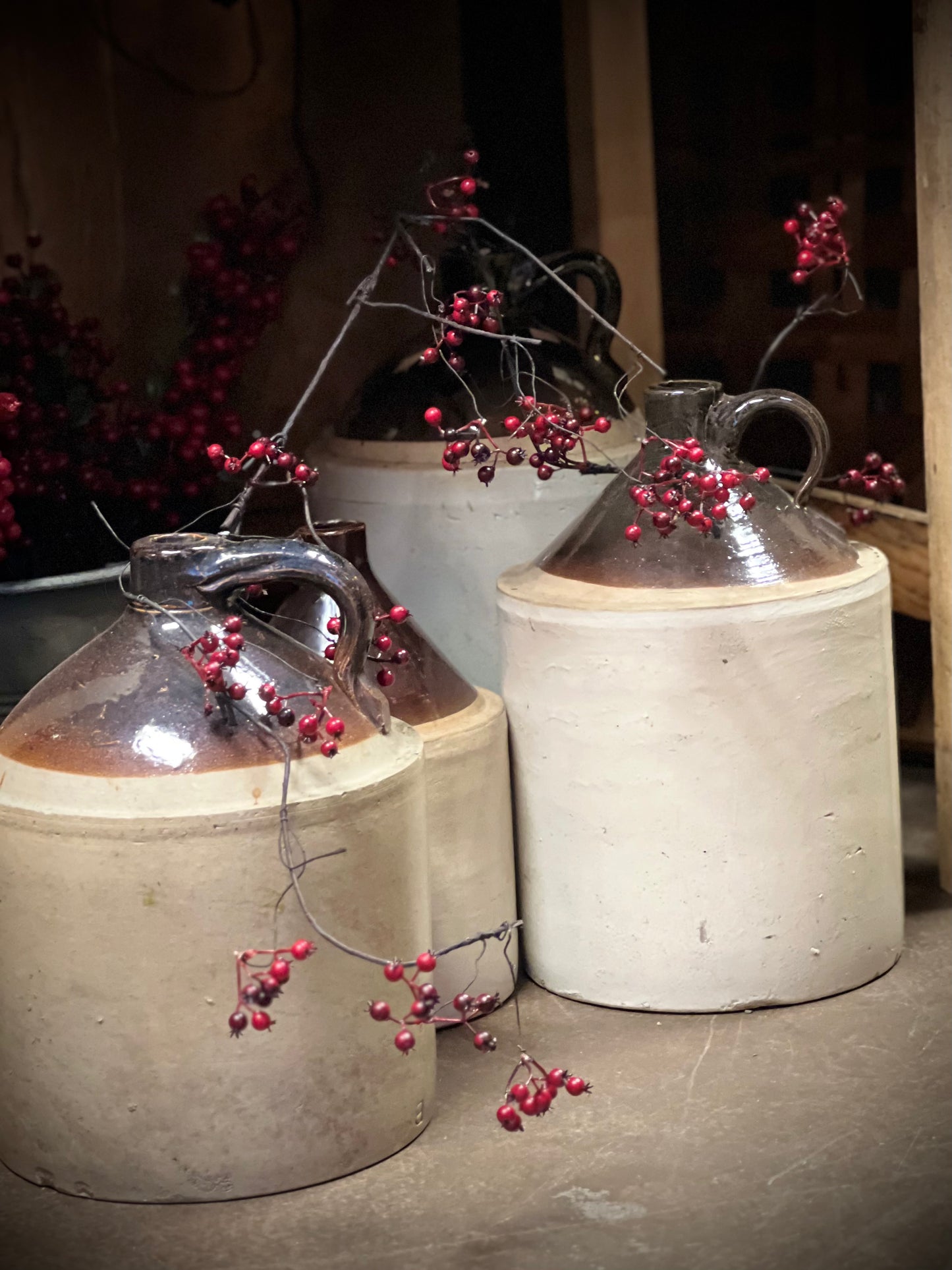 Berry Garland, Wired, 3’, BURGUNDY