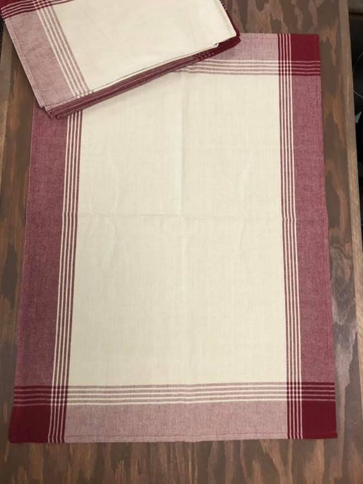 Tea Towel, McLeod Stripe, RED/TEA DYE