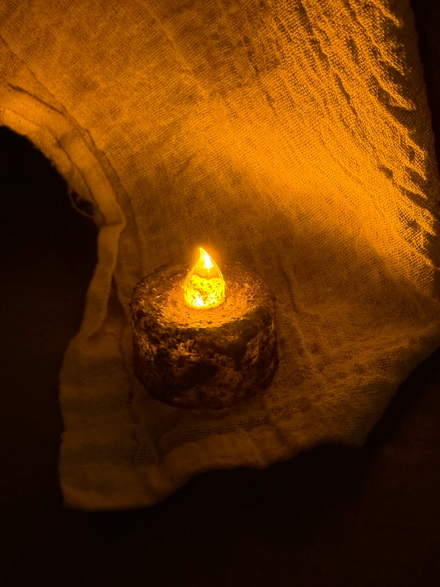 Tea Light, Switch, BURNT MUSTARD