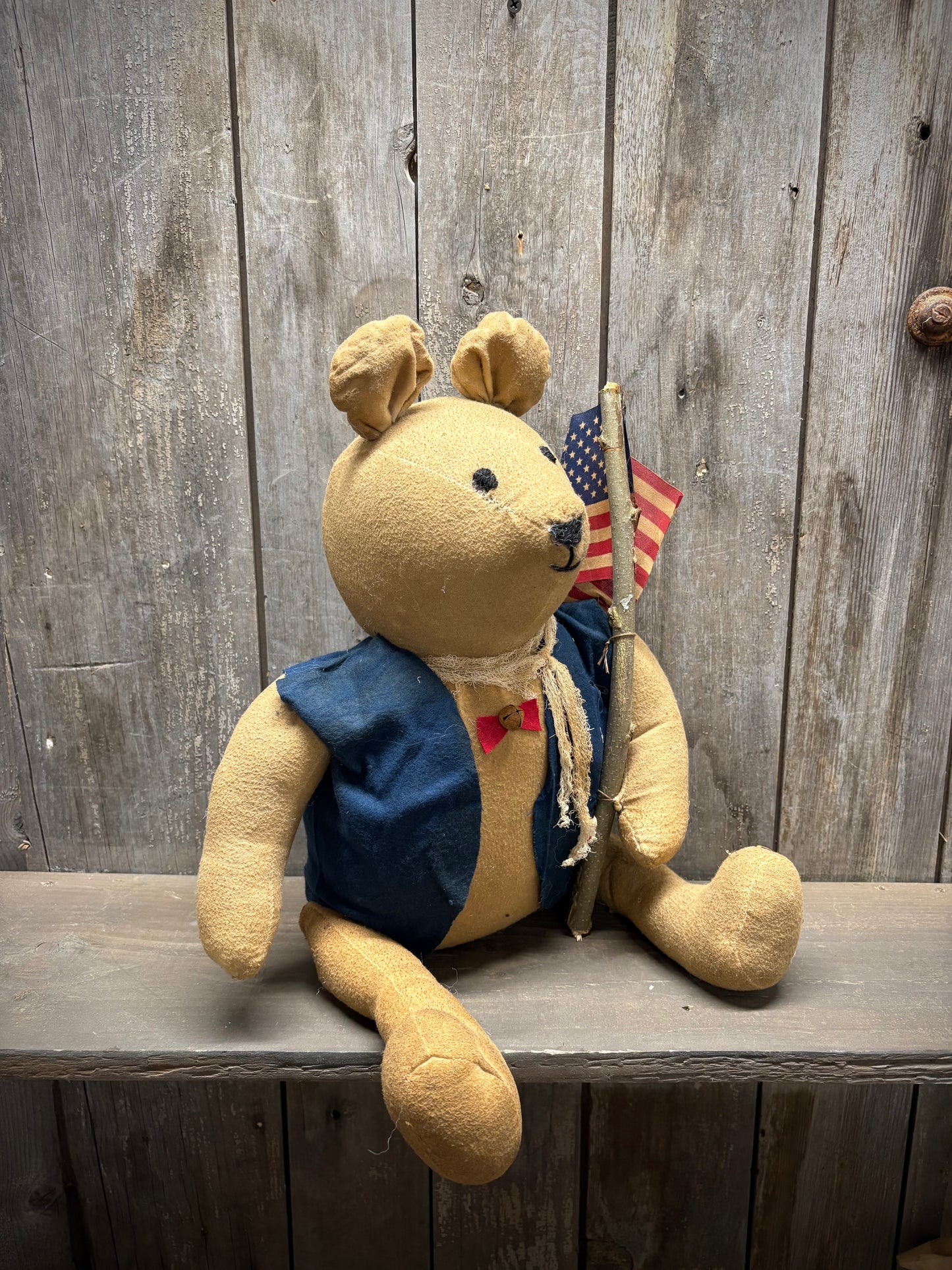 THEODORE, 15”, Bear w/ Flag