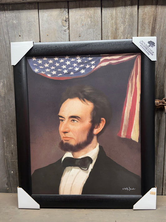 Framed Art, 16x20, FOLKART LINCOLN