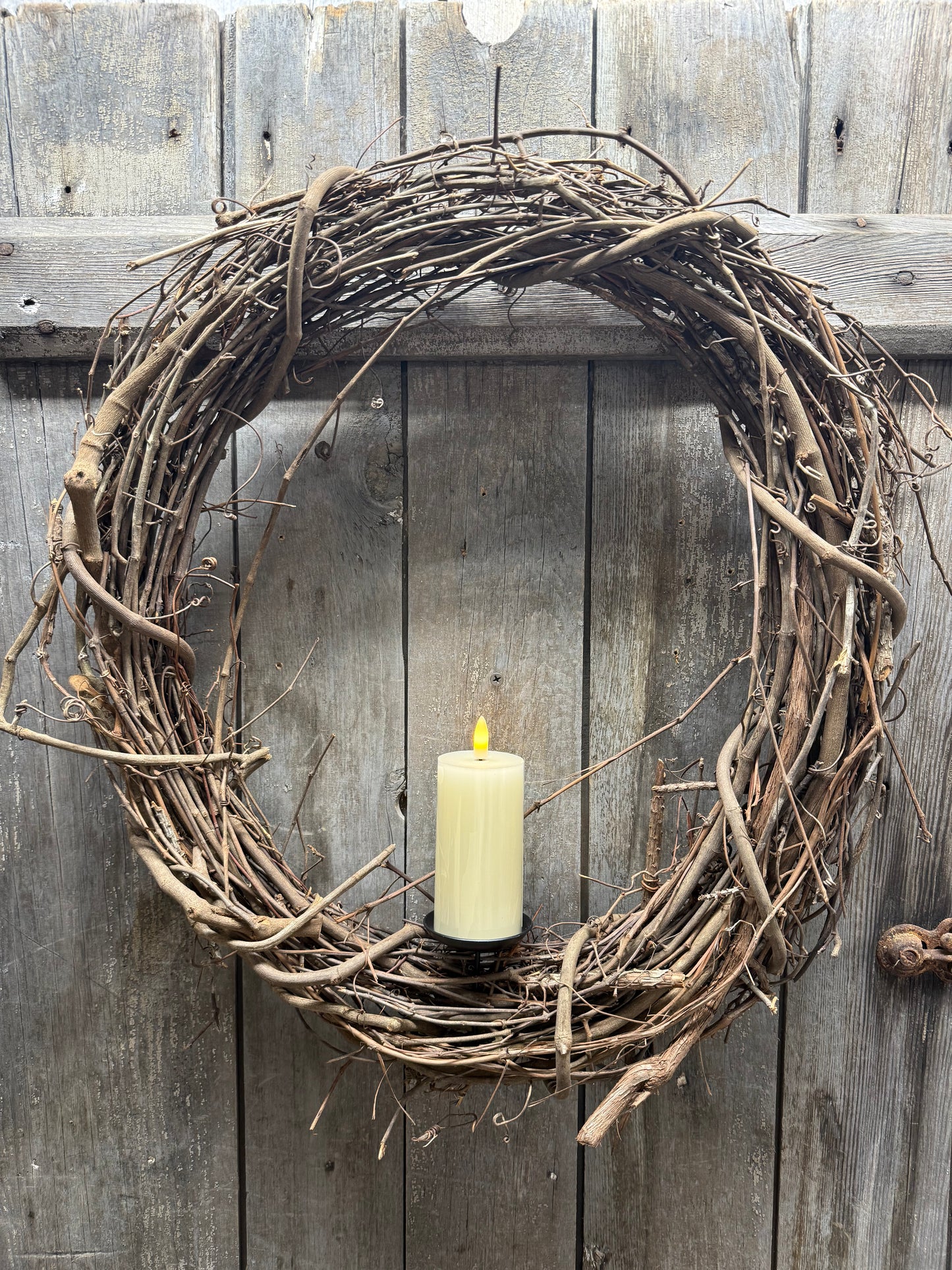 Candle Holder, BLACK W/SPIKE