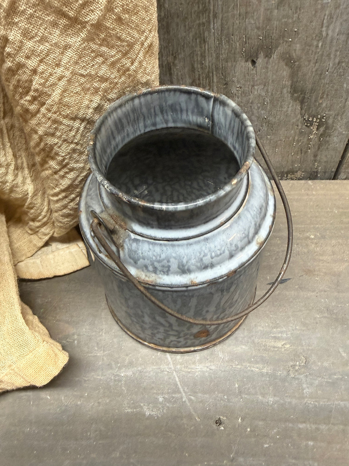 ENAMELWARE CREAM CAN, 4.5", No Lid