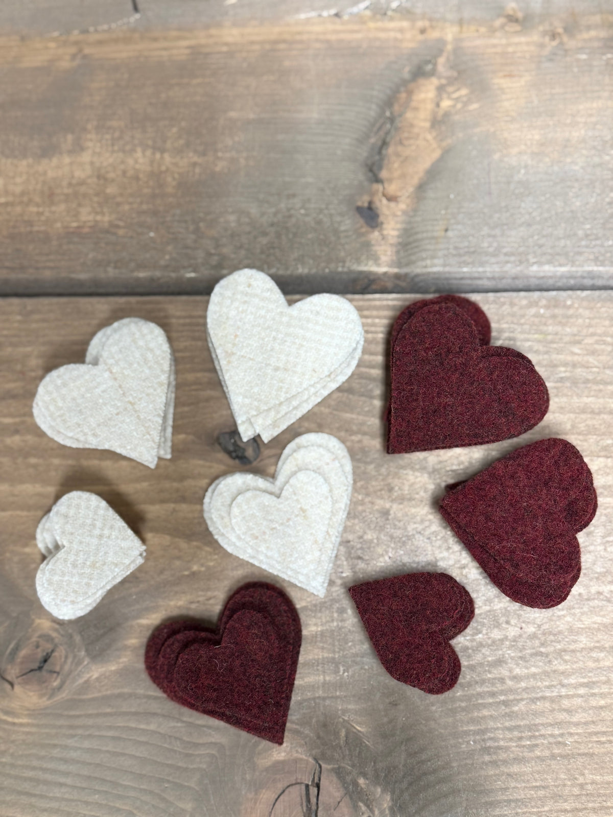 WOOL HEARTS, Assorted Colors