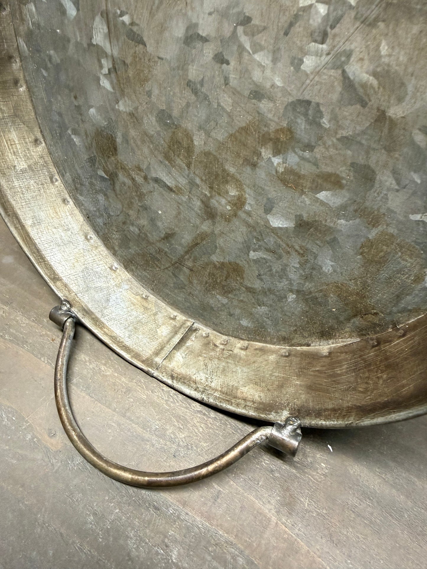 METAL TRAY, 12”, Distressed