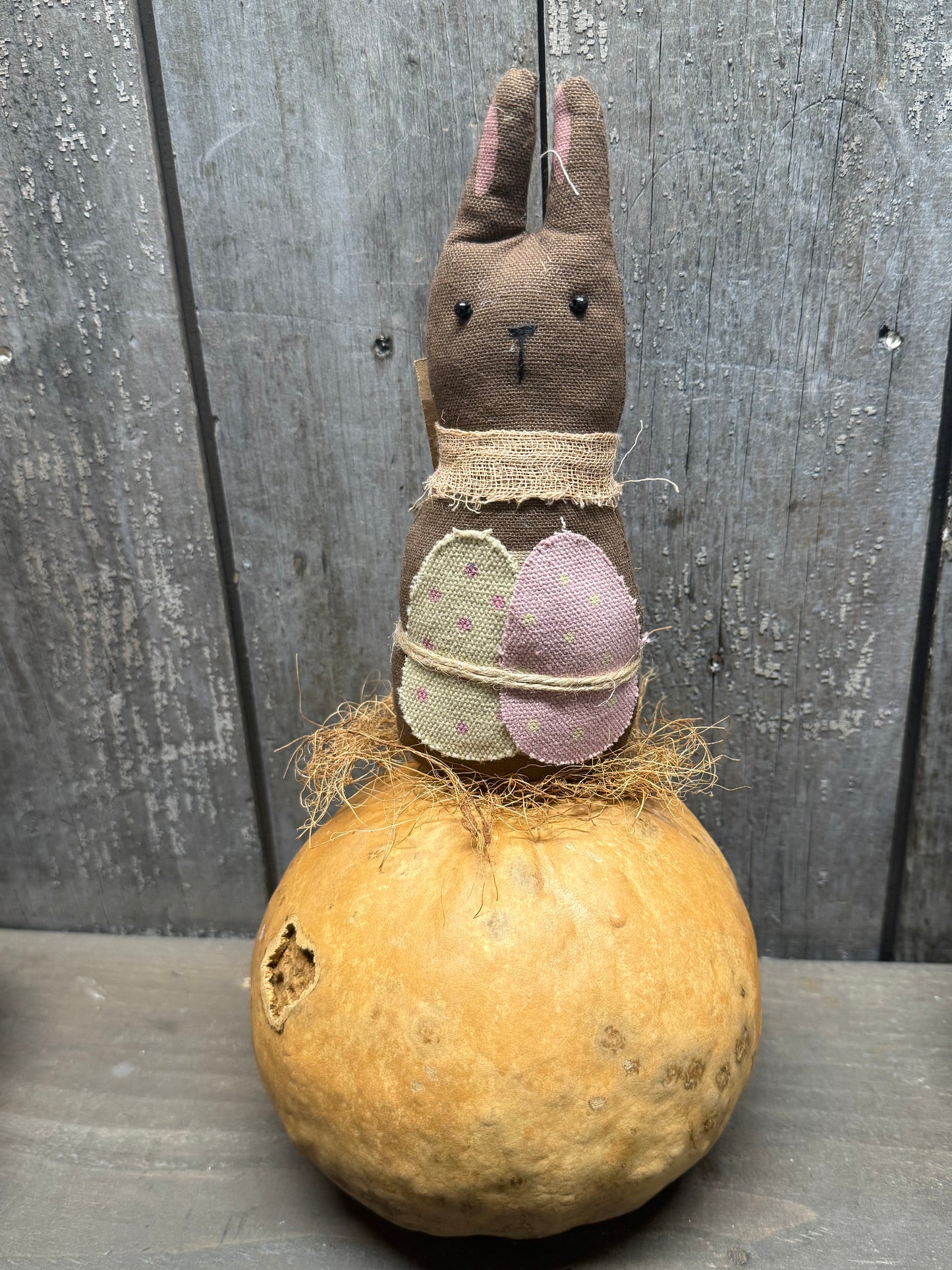 CLETUS, 9", Rabbit on Gourd