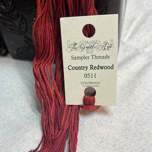 COUNTRY REDWOOD, 0511, Sampler Threads