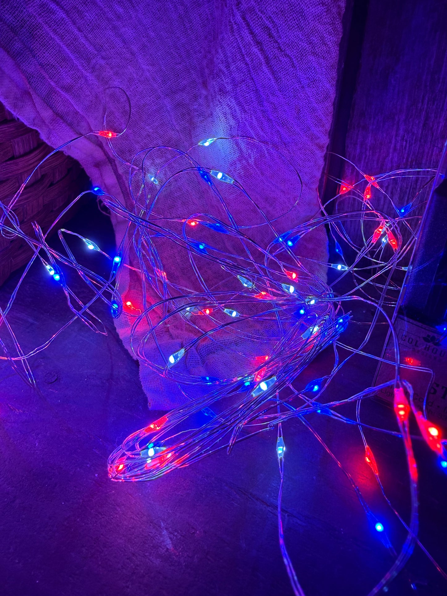 Wire Lights, 100 Bulb, TIMER, PATRIOTIC
