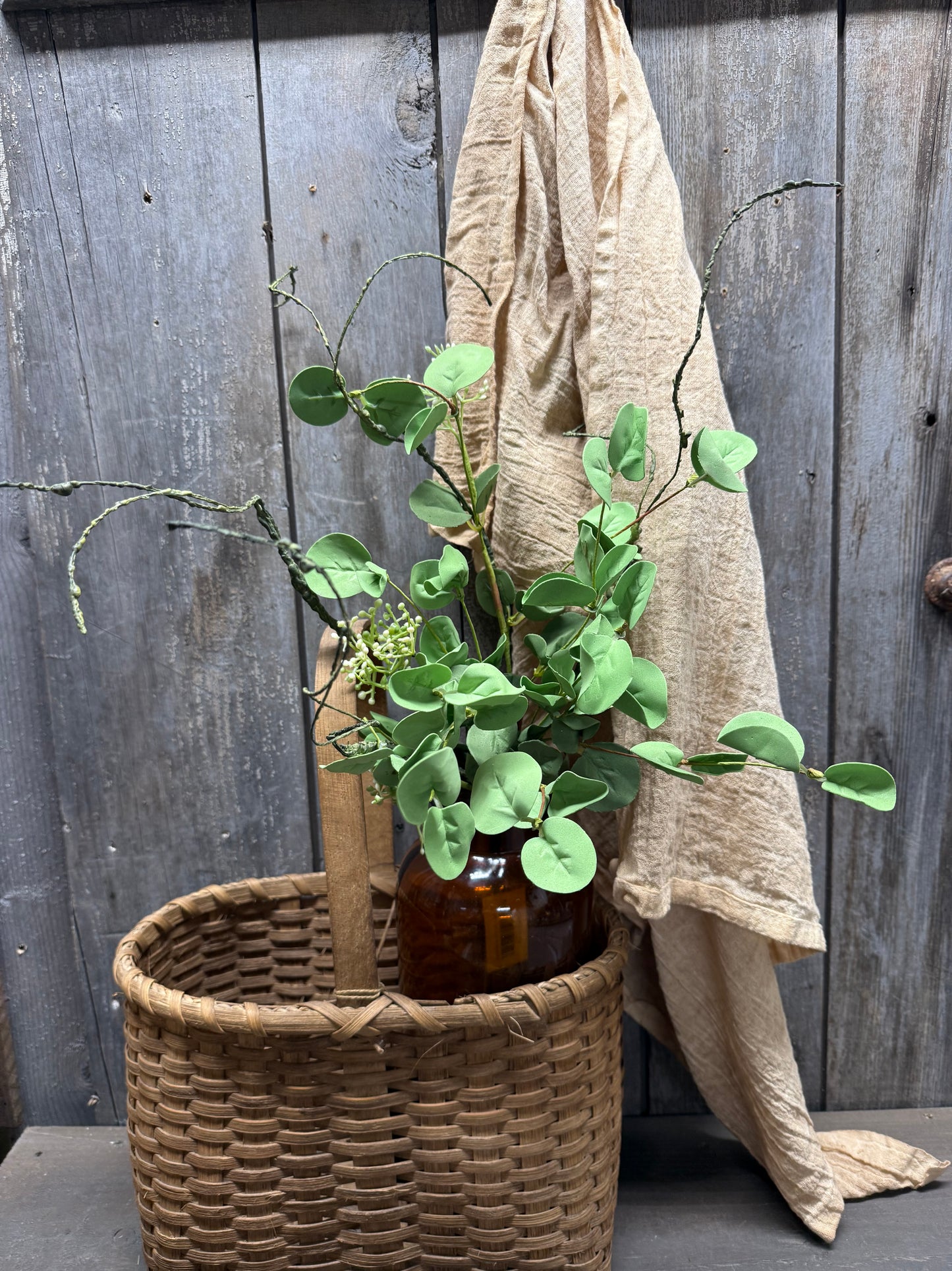 EUCALYPTUS & TWIGS, Candle RIng or Bush
