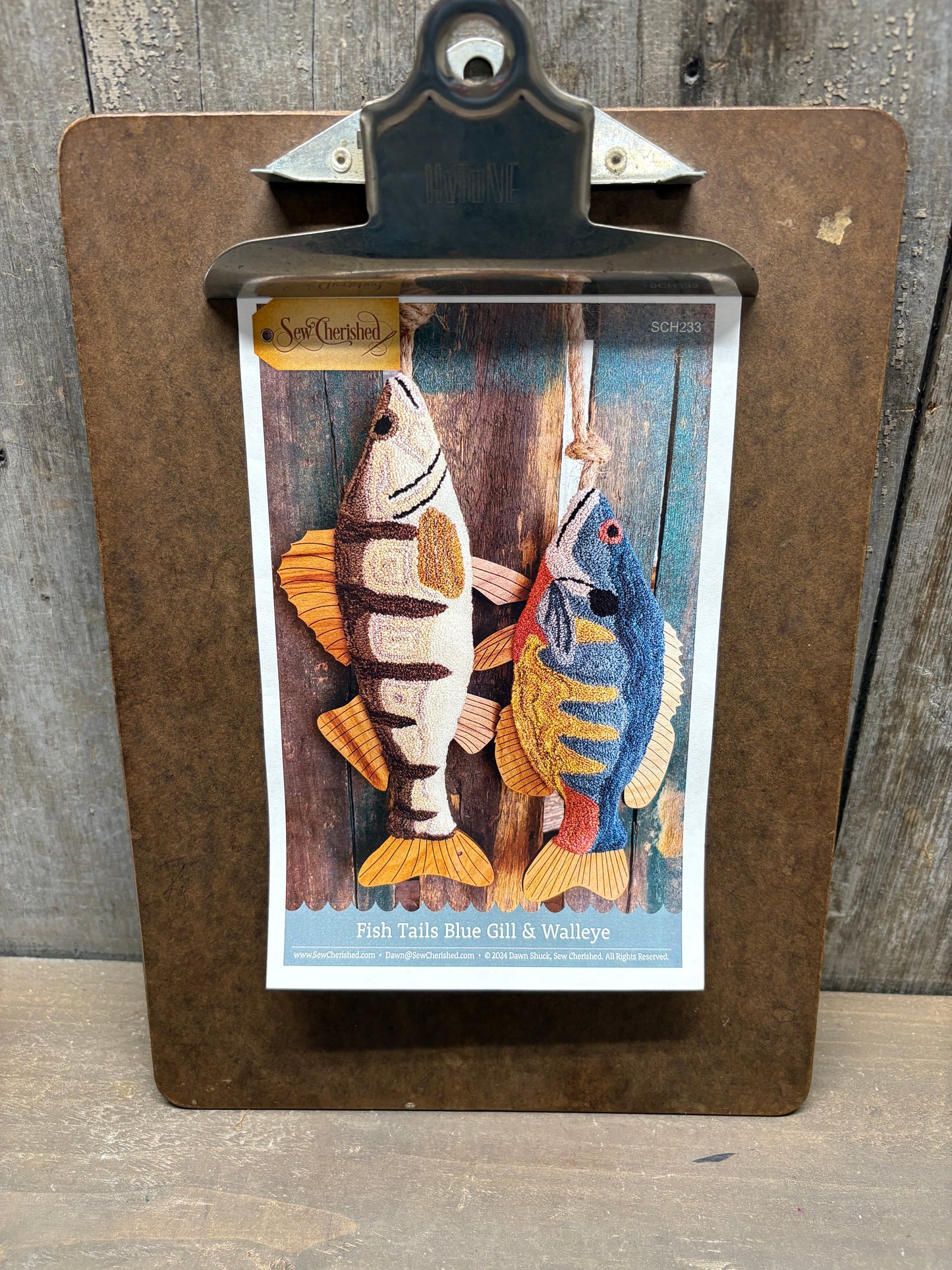 WOOD ONLY, PN, FISH TAILS BLUE GILL & WALLEYE