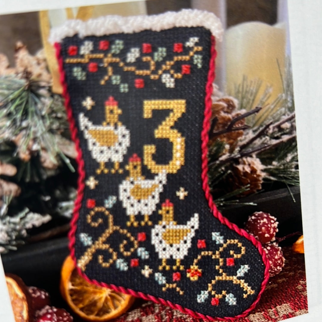 Pattern, CS, 12 DAYS OF CHRISTMAS STOCKINGS