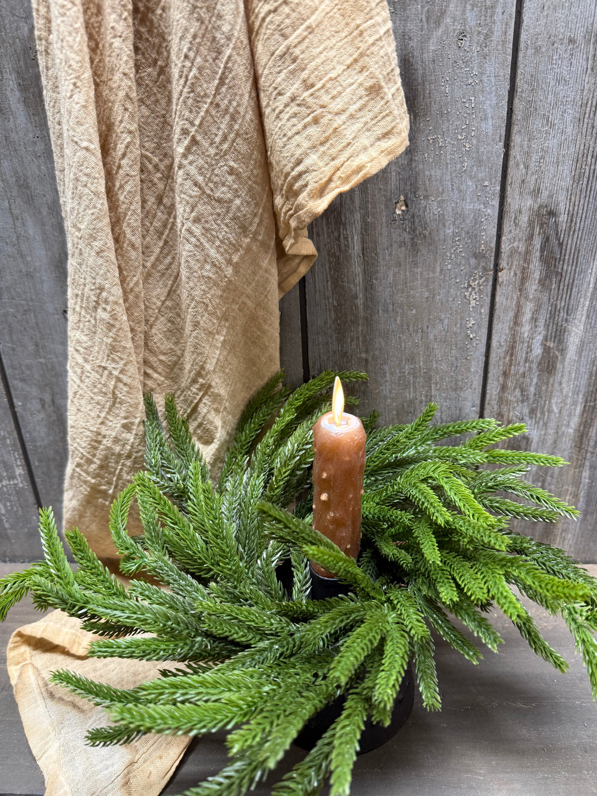 Candle Ring, 12", NORFOLK PINE
