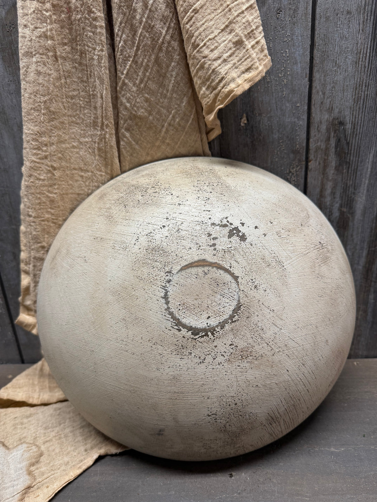 WOODEN BOWL, 11.75", Painted
