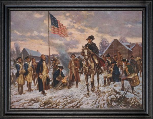Framed Art, 18x24, WASHINGTON AT VALLEY FORGE