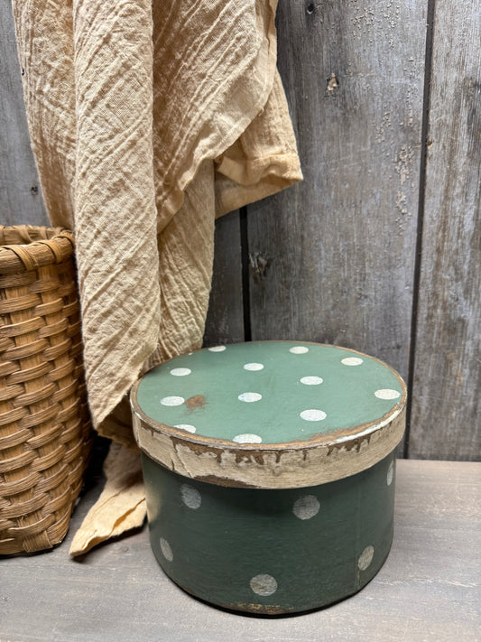 Paper Mache Box, 6.5", POLKA DOTS