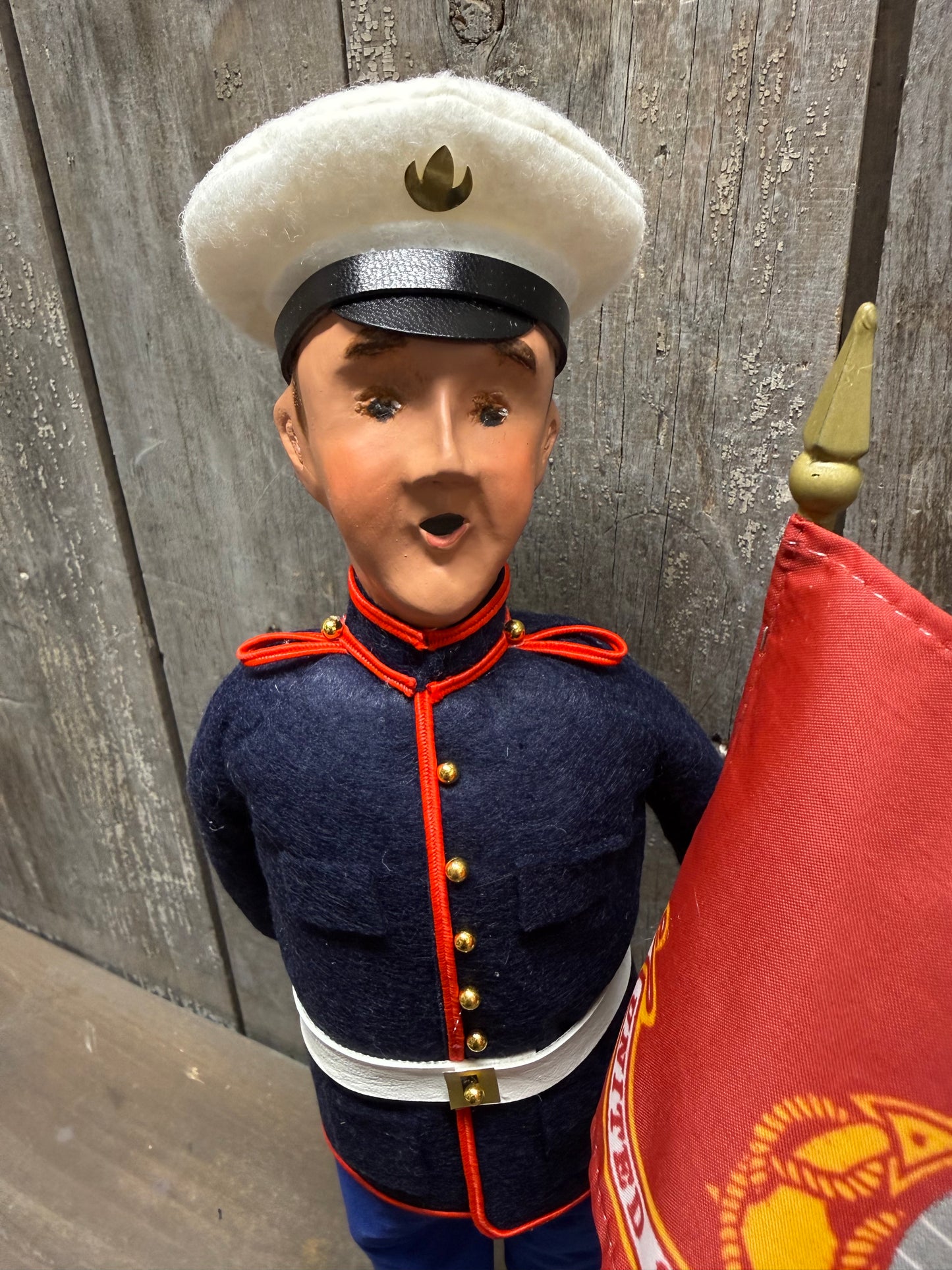 MARINE W/ FLAG, Man or Woman