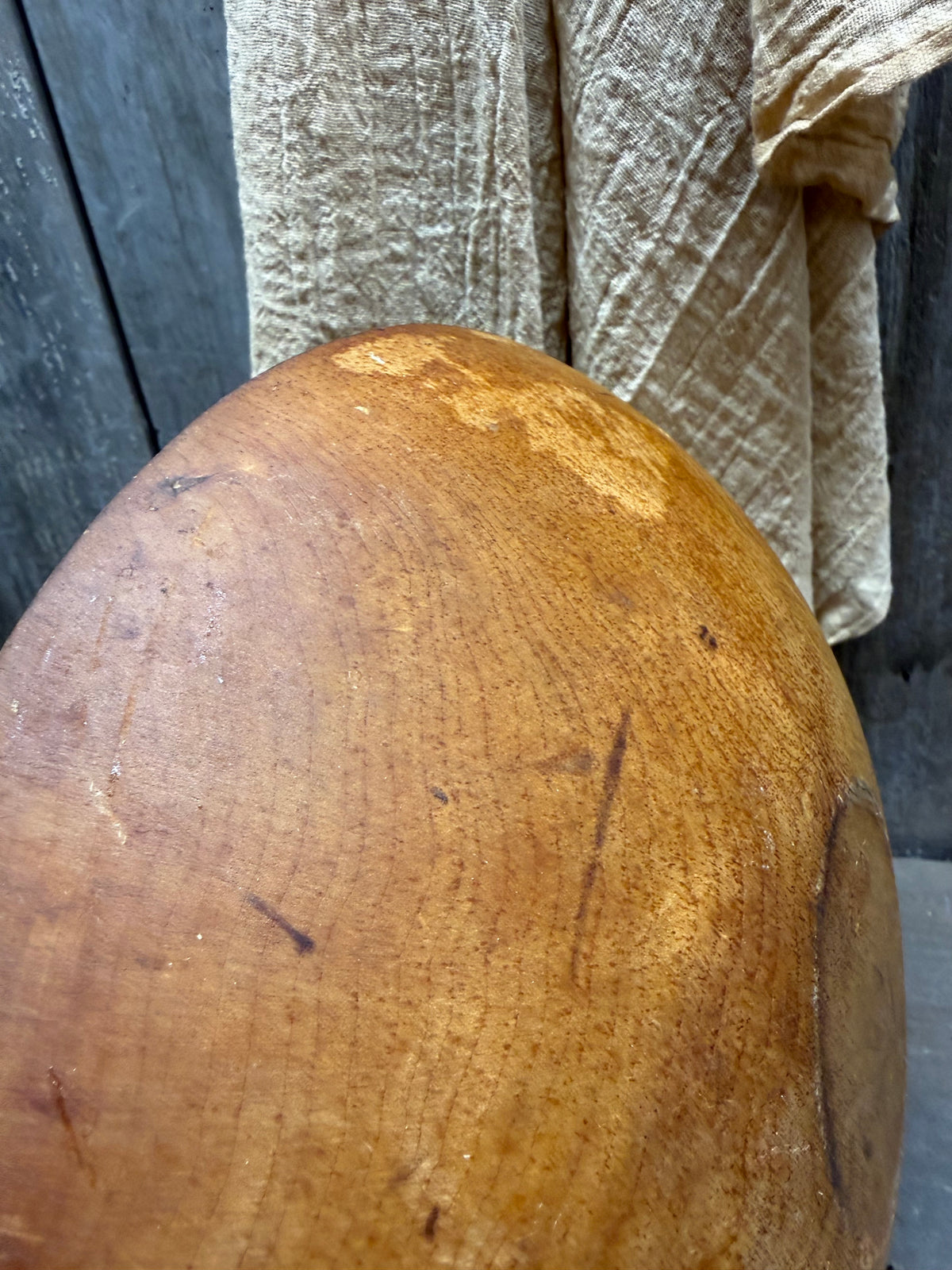 WOODEN BOWL, 11.5", Reddish