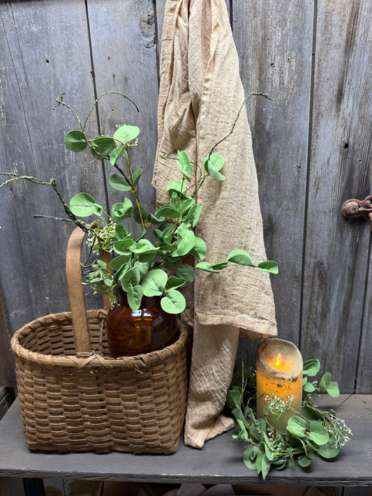 EUCALYPTUS & TWIGS, Candle RIng or Bush
