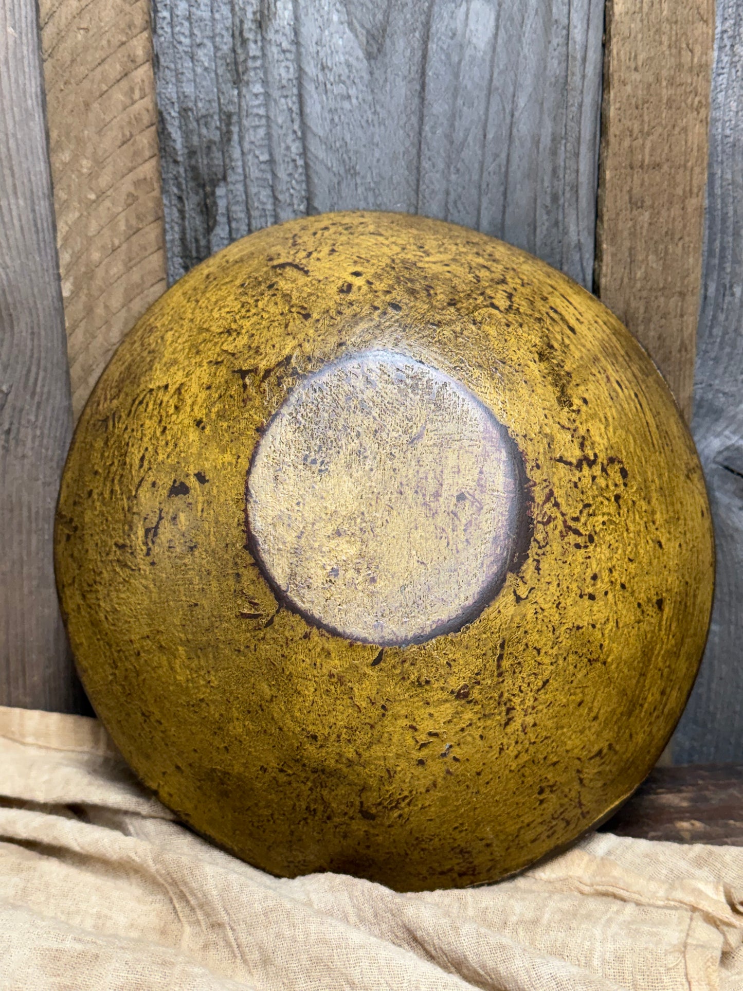 Wooden Bowl, 9" OOA, TEXTURED PAINT
