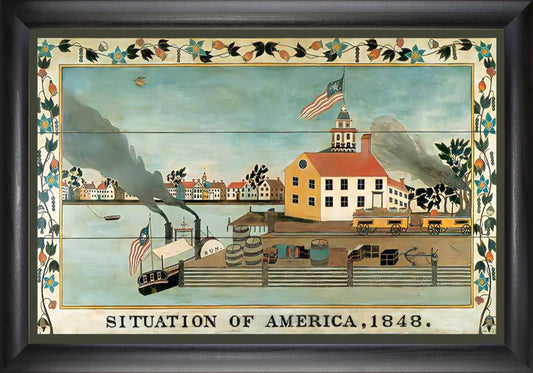 Framed Art, 20X30, SITUATION OF AMERICA 1848