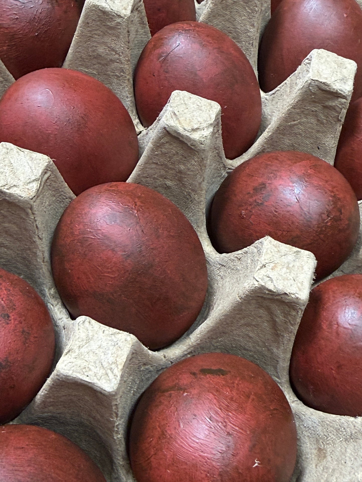 Wooden Eggs, Set/6, DULL & DRAB