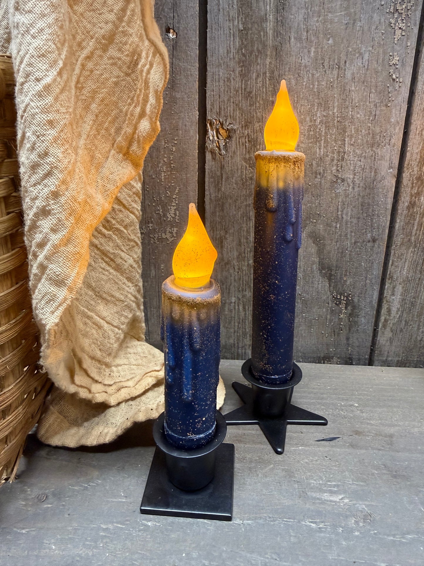 Taper Candle, Wax Dipped, TIMER, PATRIOTIC