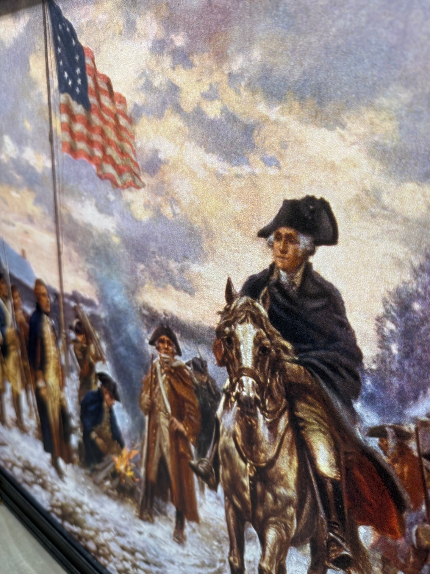 Framed Art, 18x24, WASHINGTON AT VALLEY FORGE