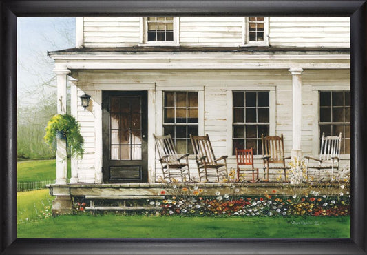 Framed Art, 24x36, BACK PORCH GATHERING