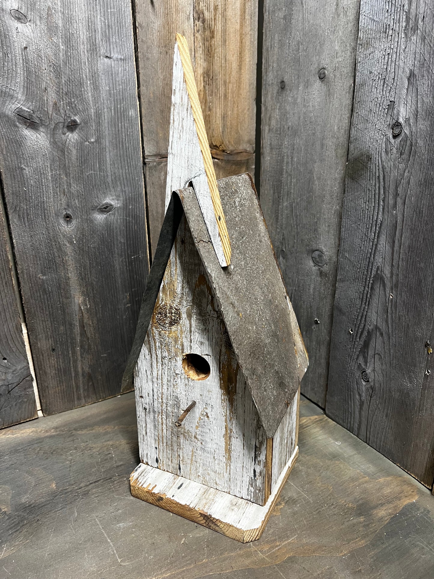 Birdhouse, Reclaimed, 19.5", CHURCH