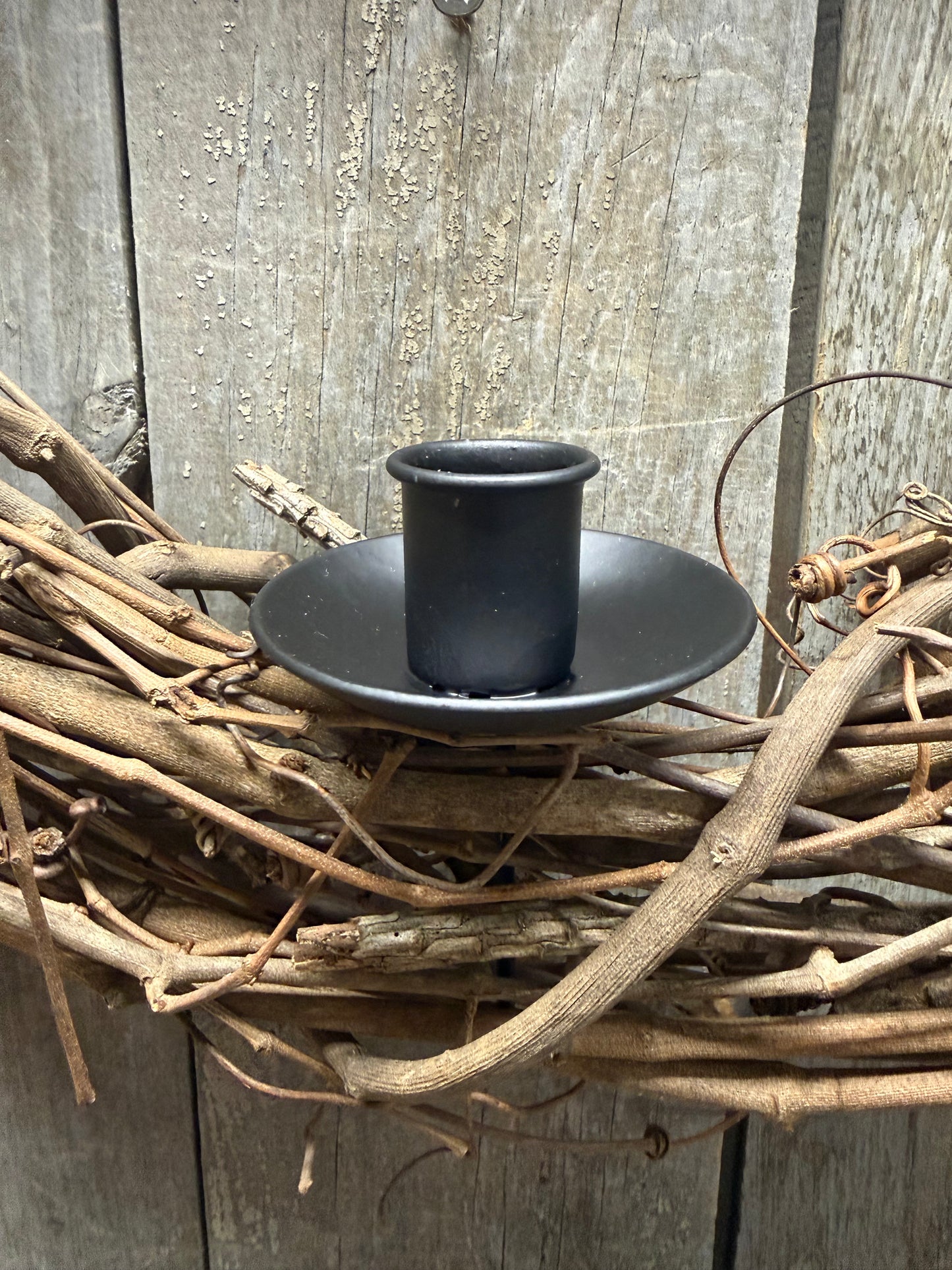 Candle Holder, Taper, BLACK W/SPIKE