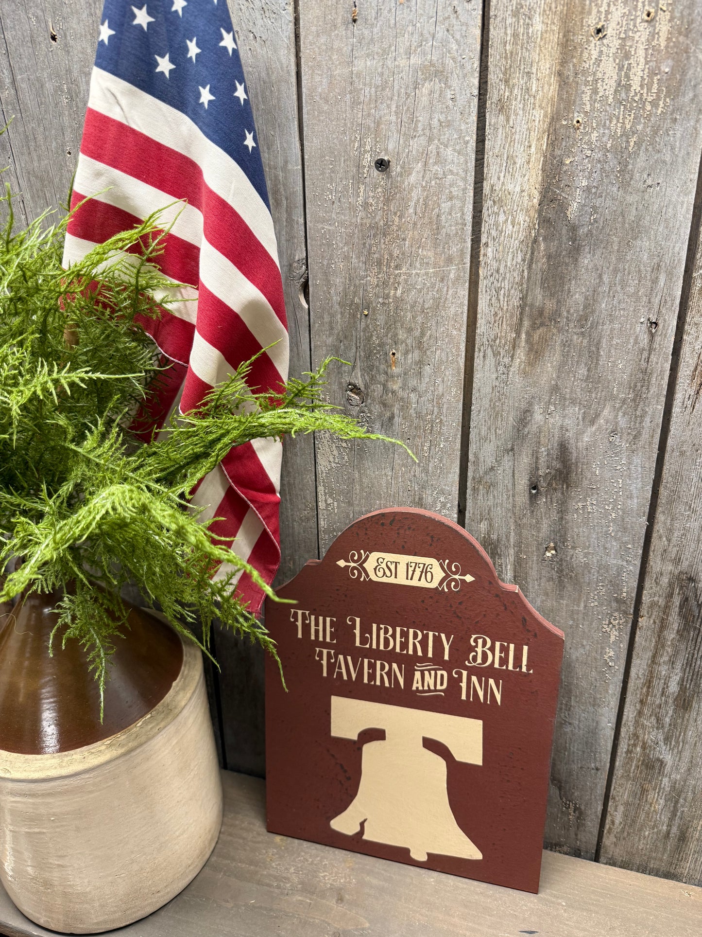 Shelf Sitter, 12"x 9", LIBERTY BELL TAVERN & INN