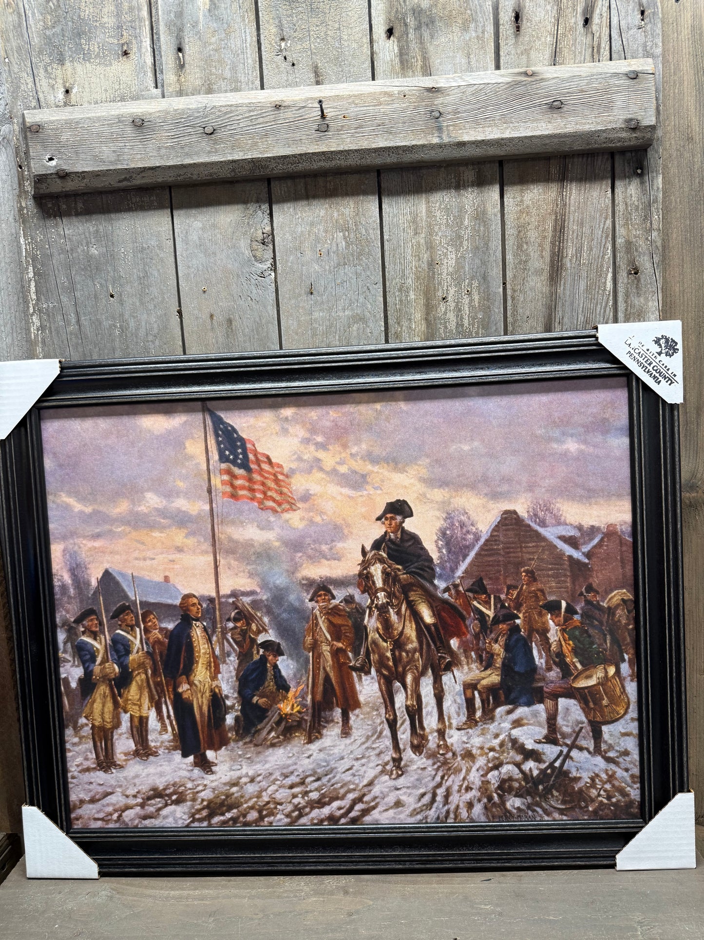 Framed Art, 18x24, WASHINGTON AT VALLEY FORGE