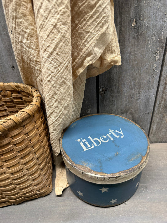 Paper Mache Box, 6.5", LIBERTY