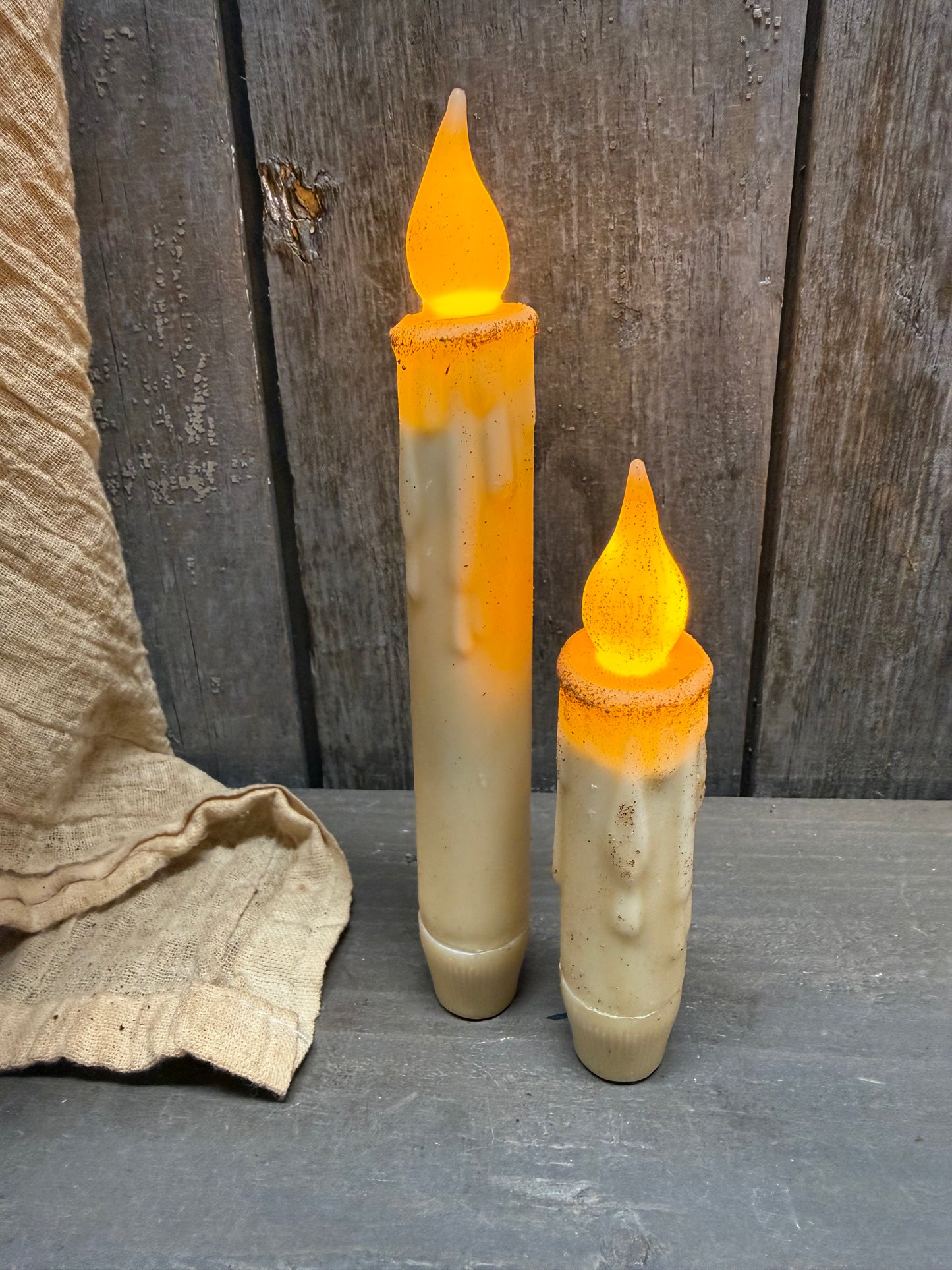 Taper Candle, Wax Dipped, TIMER, PATRIOTIC