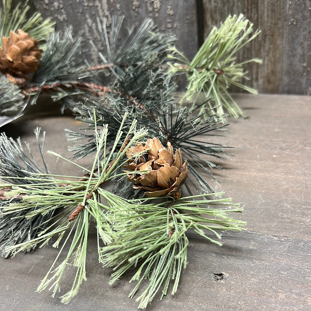 Candle Ring, 2.5” Center, SMOKEY MOUNTAIN PINE