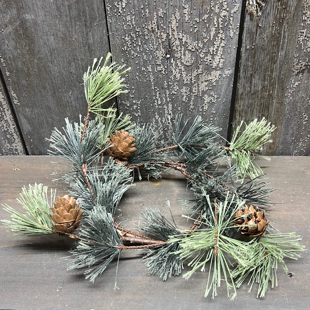 Candle Ring, 2.5” Center, SMOKEY MOUNTAIN PINE