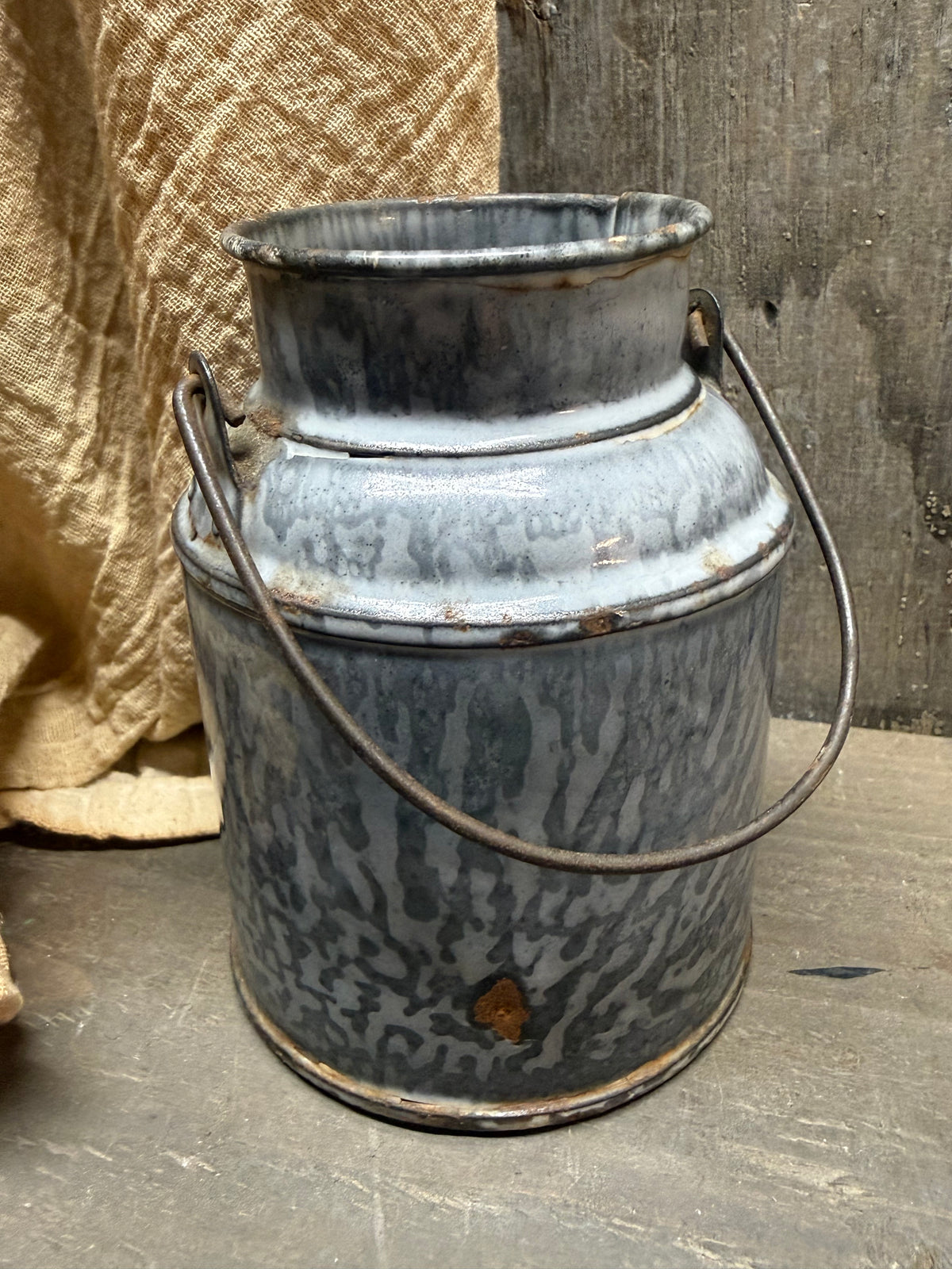 ENAMELWARE CREAM CAN, 4.5", No Lid