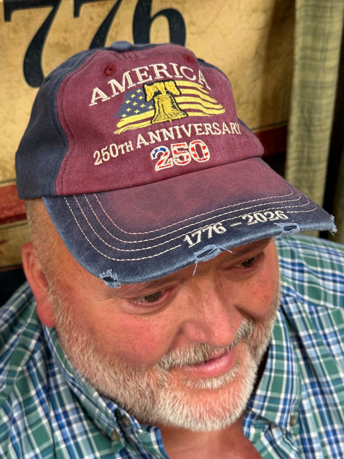 Hat, Distressed, 250 AMERICA